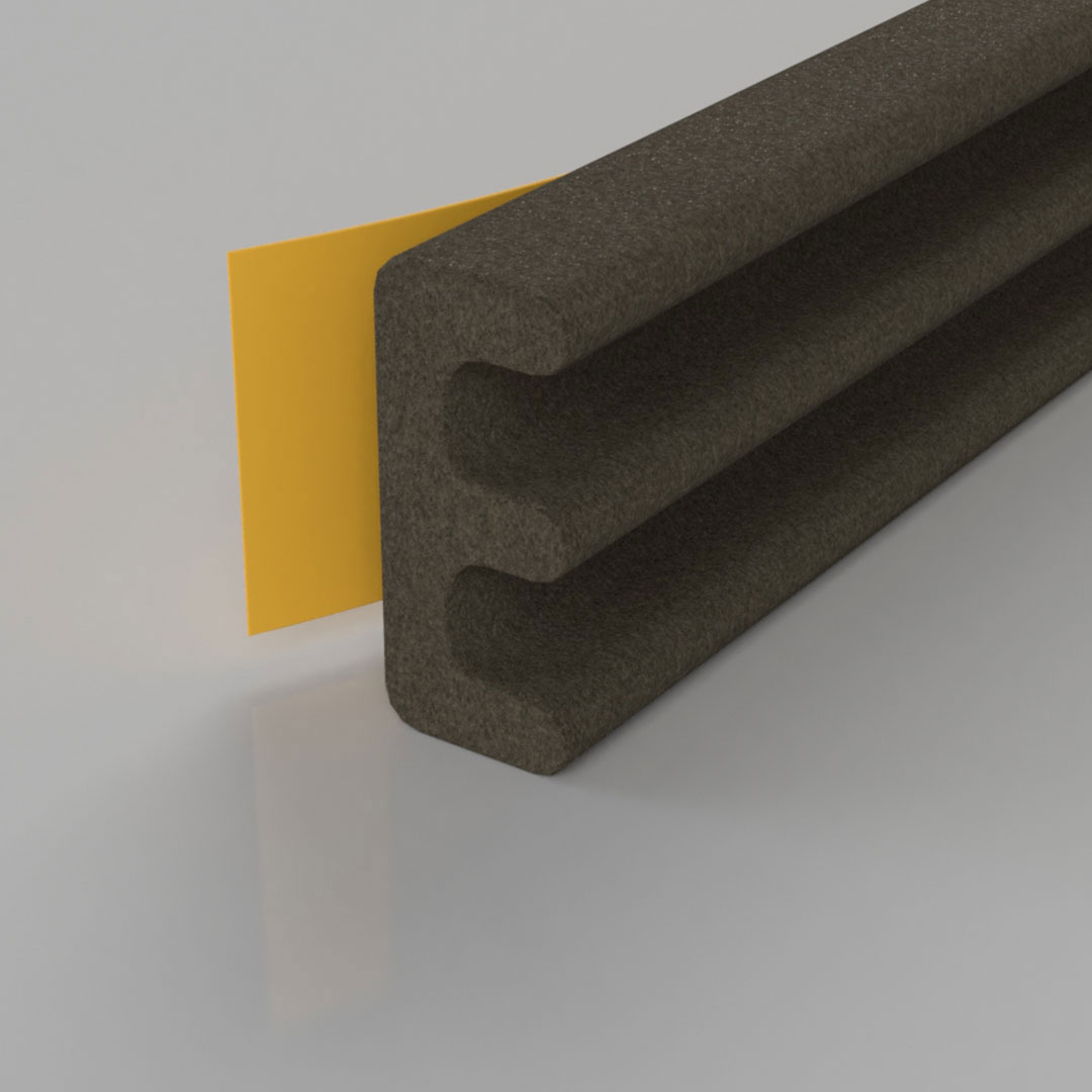 A Brown E Profile Door/Glazing Seal