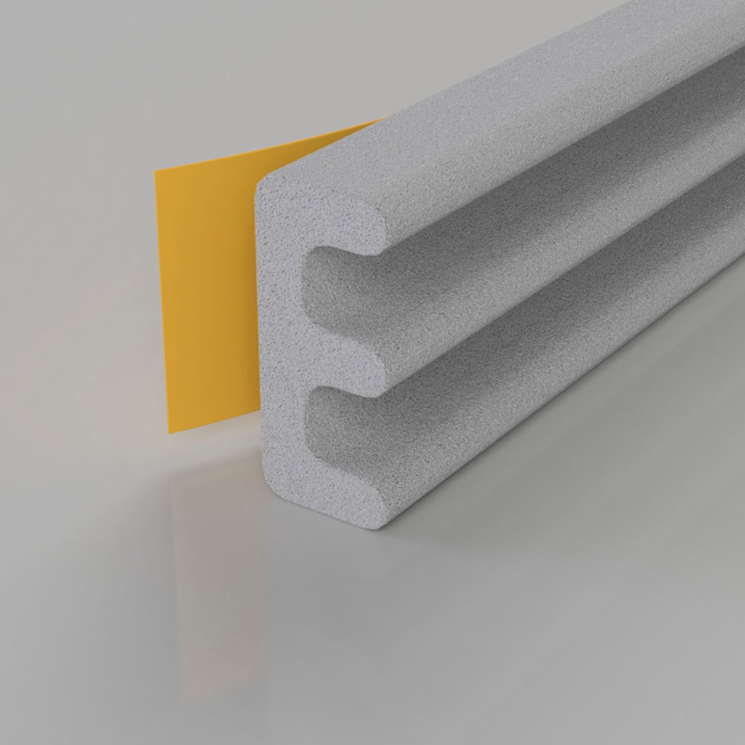 A White E Profile Door/Glazing Seal