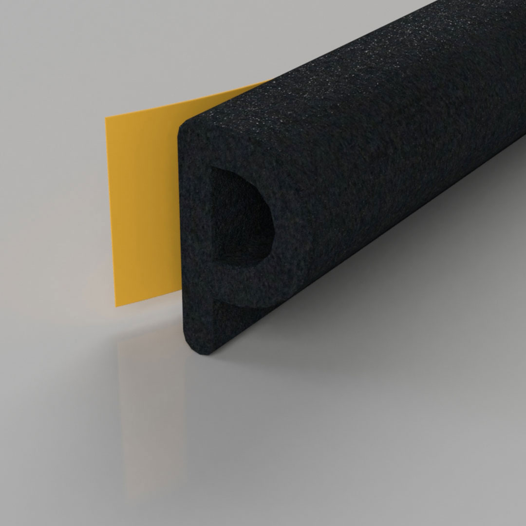 A Black P Profile Door/Glazing Seal