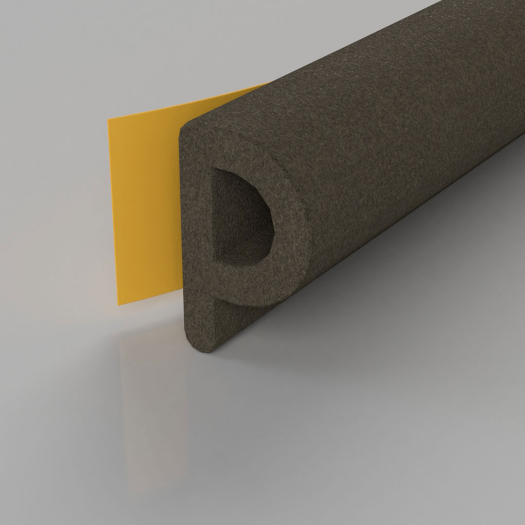 P Profile Door/Glazing Seal Brown Colour