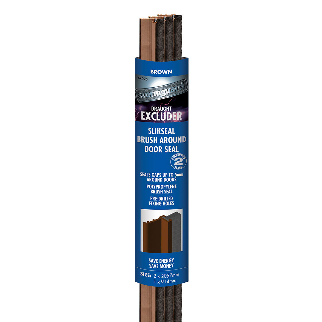 Stormguard Door seals for around doors Brown Pack