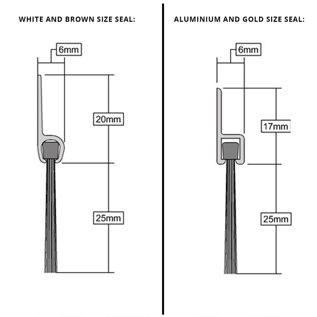 Stormguard Bottom Door Seal Measurements