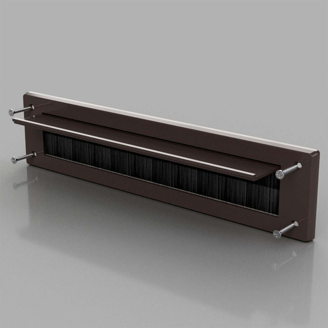 Stormguard Letterplates with Flaps Brown