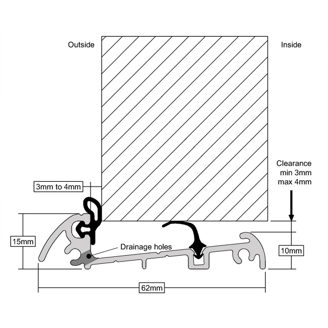 Stormguard Slimline Threshold Door Sill Measurements